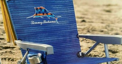 Tommy bahama 2016 backpack cooler chair with storage pouch and towel bar