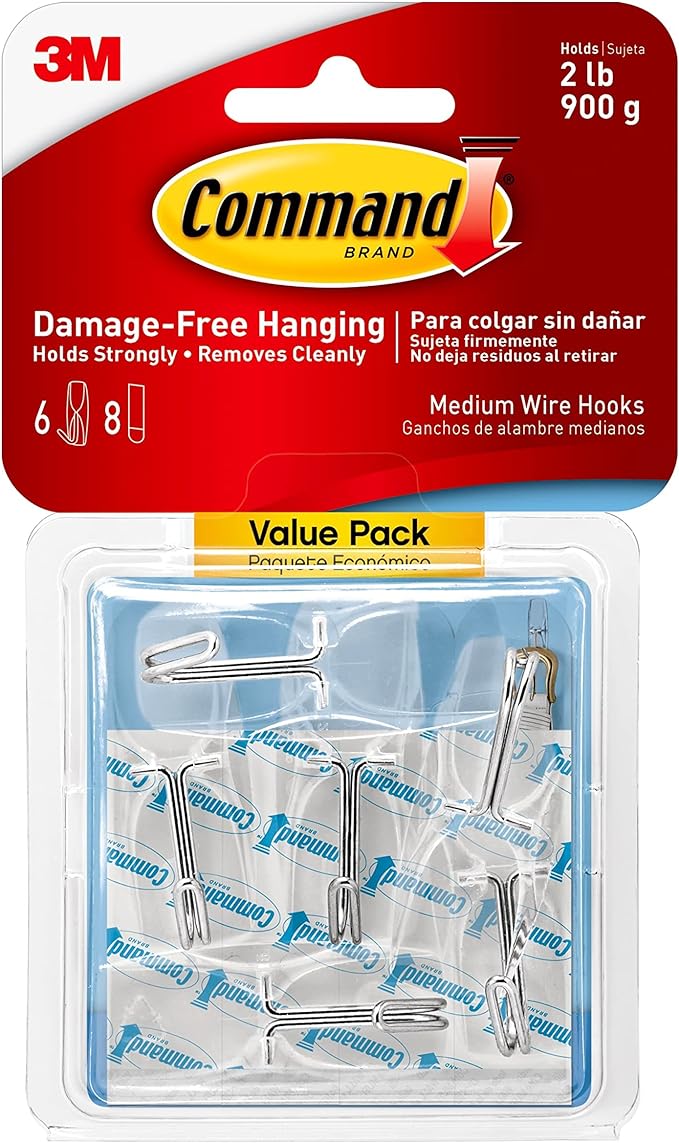Command Adhesive Wire Toggle Hooks