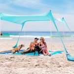 4 Best Pop-Up Canopies in 2025 SUN NINJA Beach Tent Sun Shelter