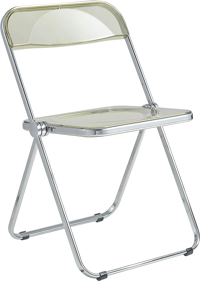 LeisureMod Lawrence Acrylic Folding Chair