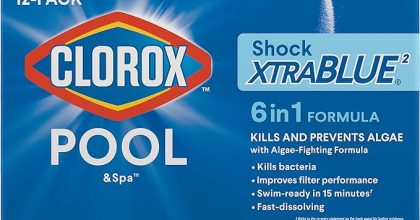 Clorox pool&spa 33512clx pool shock xtrablue (12 1 lb bags), 12 pack, white