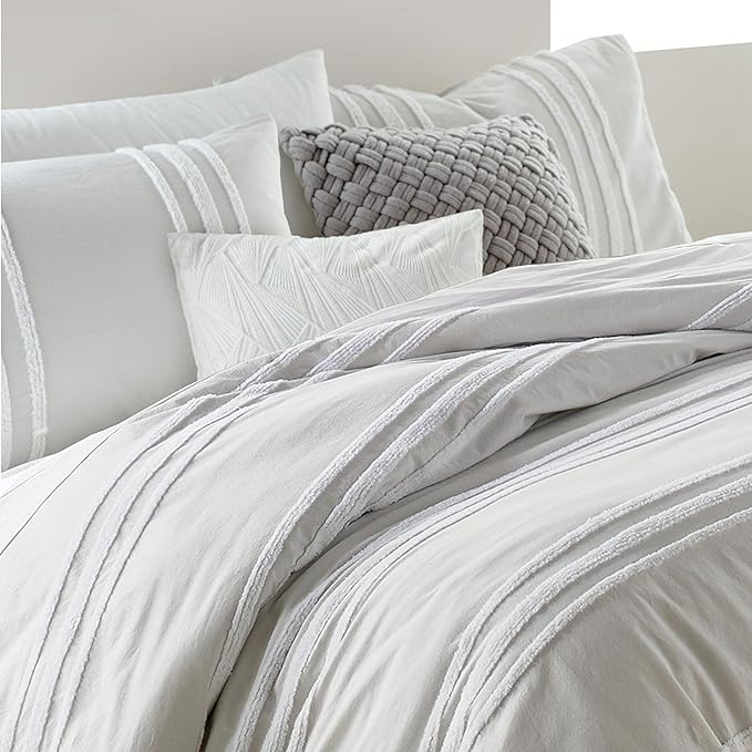 DKNY Chenille Stripe Comforter & Sham Set