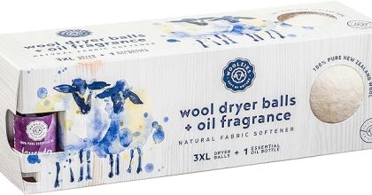 Woolzies organic wool dryer balls for laundry