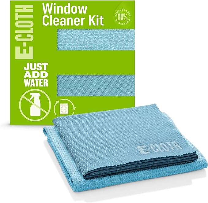 E-Cloth Window Cleaner Kit - Microfiber Towel Cleaning Kit for Windows