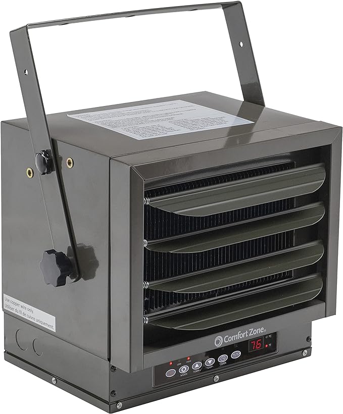 Comfort Zone Hard-Wired Ceiling Mount Garage Space Heater