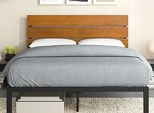 Zinus paul metal and bamboo platform bed frame