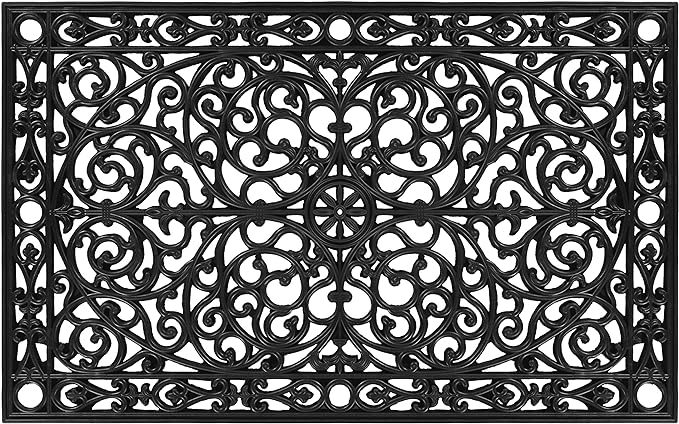 Calloway Mills AZ900223048 Gatsby Rubber Doormat, 30 x 48, Black