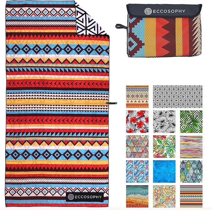 ECCOSOPHY Microfiber Beach Towel